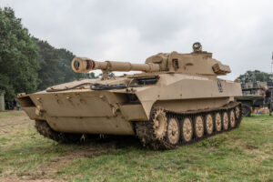Russian self-propelled gun on display at the Capel Military Show