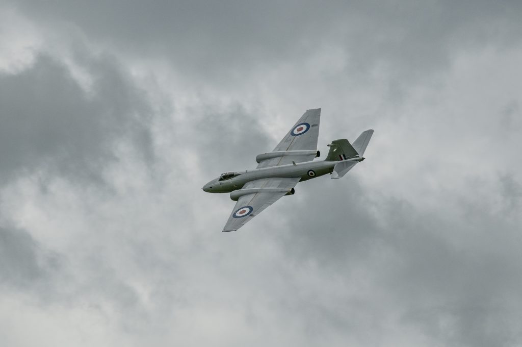 Canberra PR9 XH134 in flight at Duxford