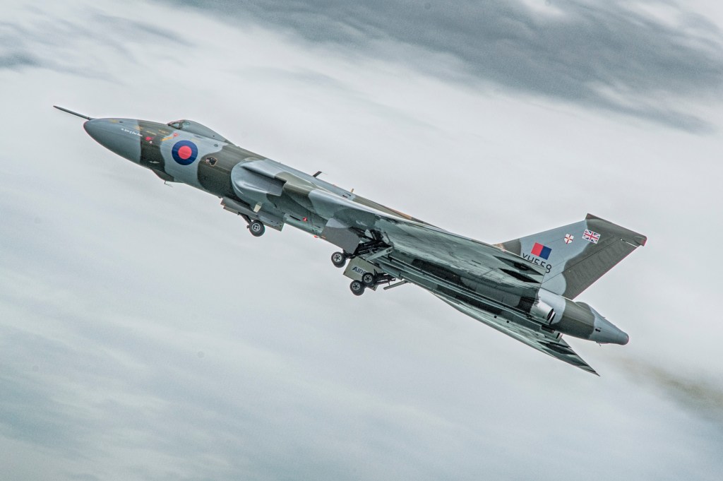Avro Vulcan XH558 close-up at Duxford