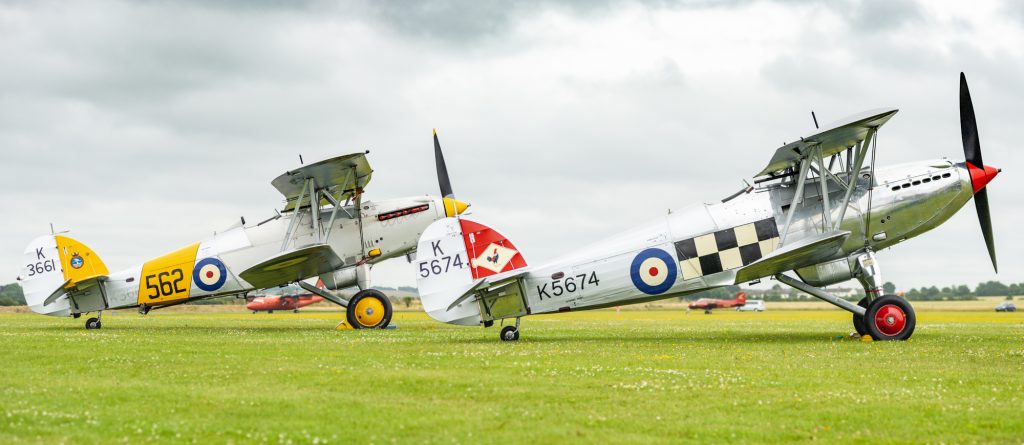 Hawker Fury K5674 and Hawker Nimrod K3661 flying together